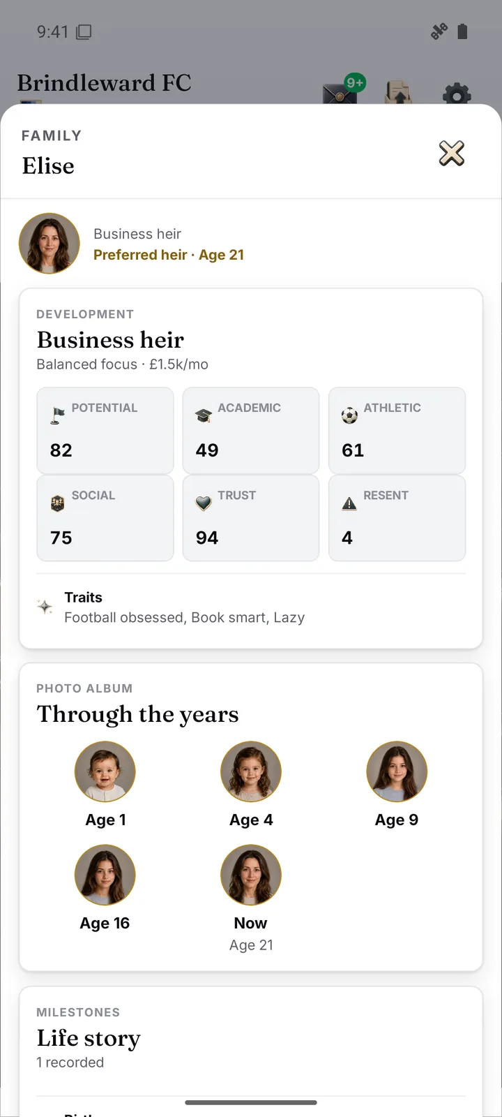 Child / preferred heir