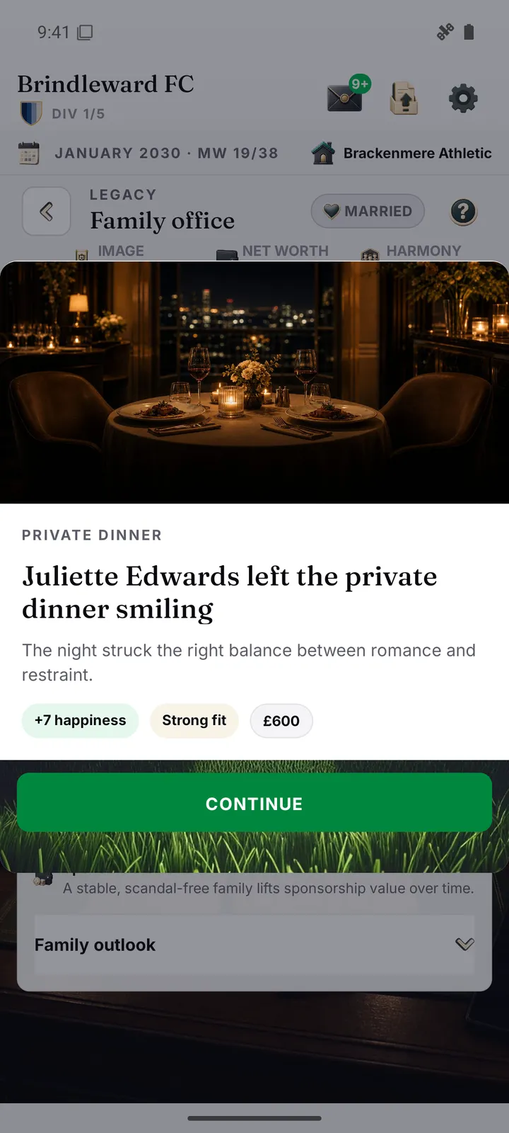Dating: result