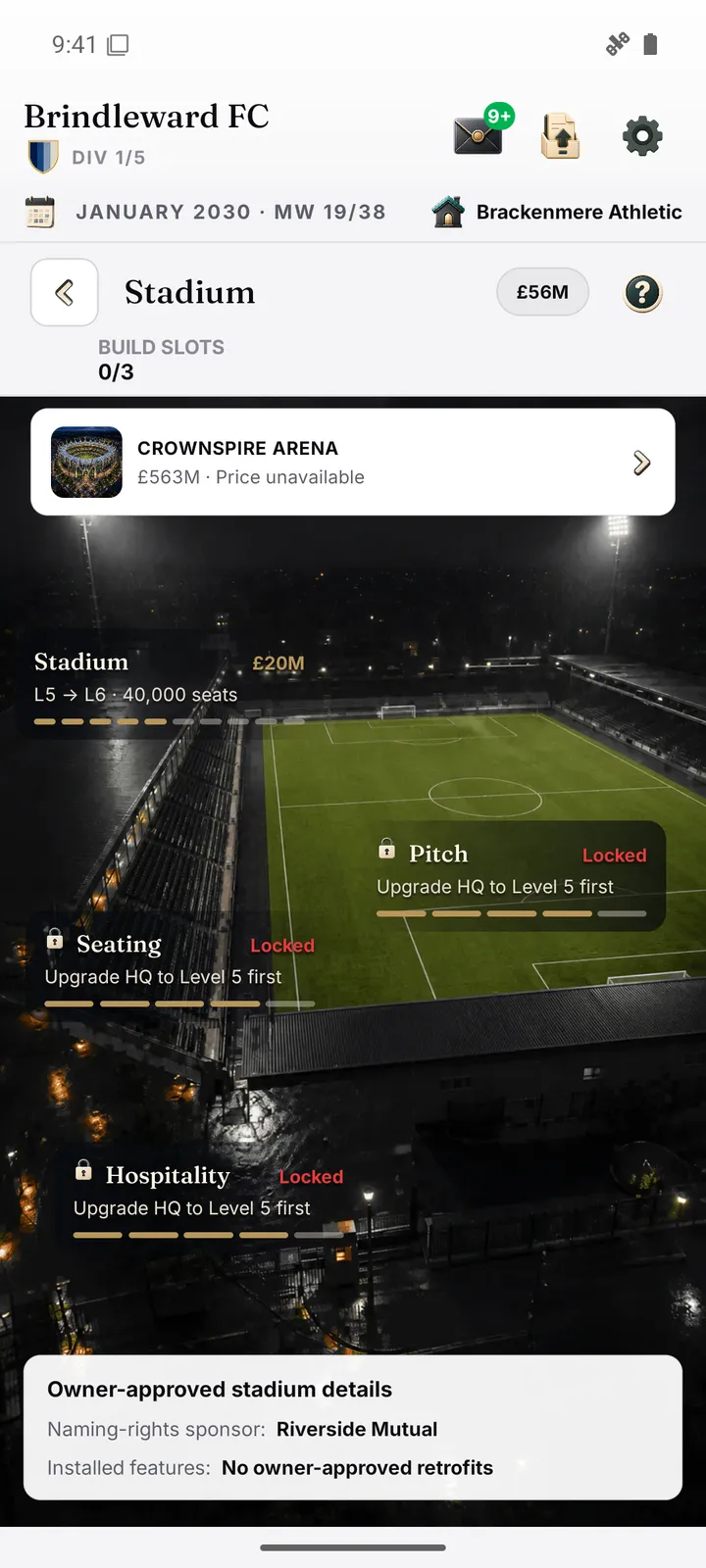 Stadium upgrades
