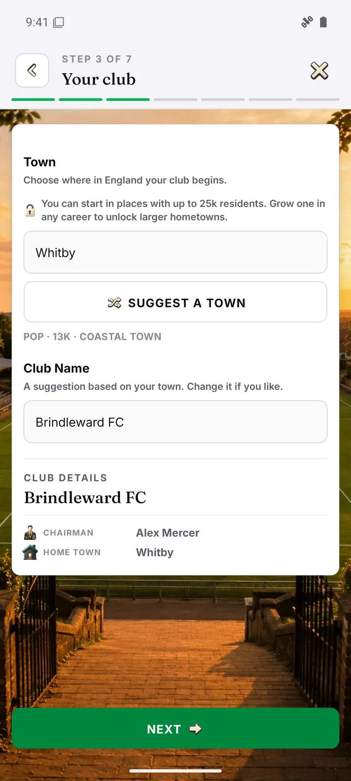 Choose your hometown