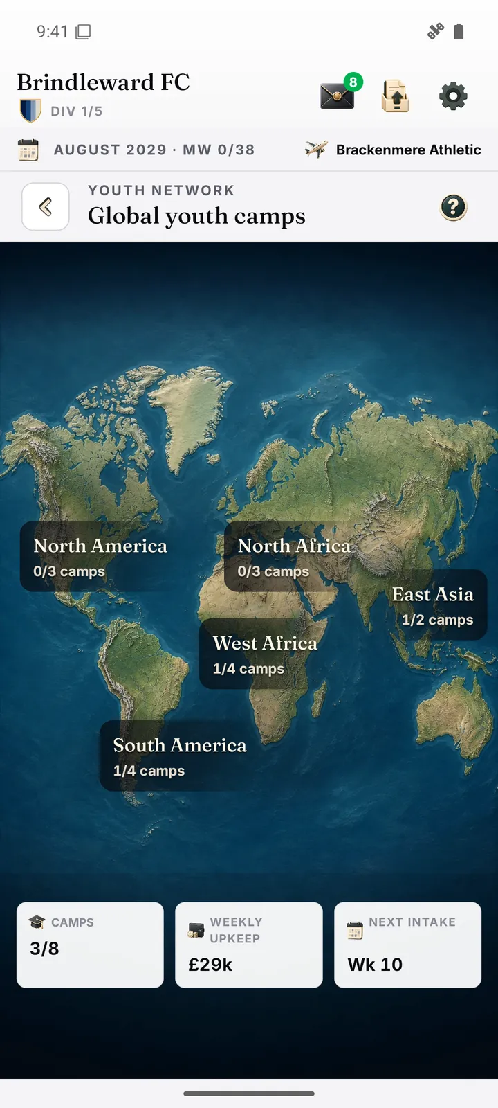 Global youth camps - world map