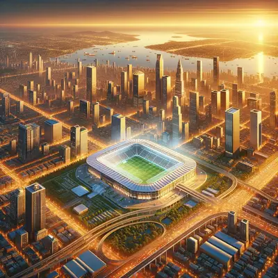 A metropolis at night
